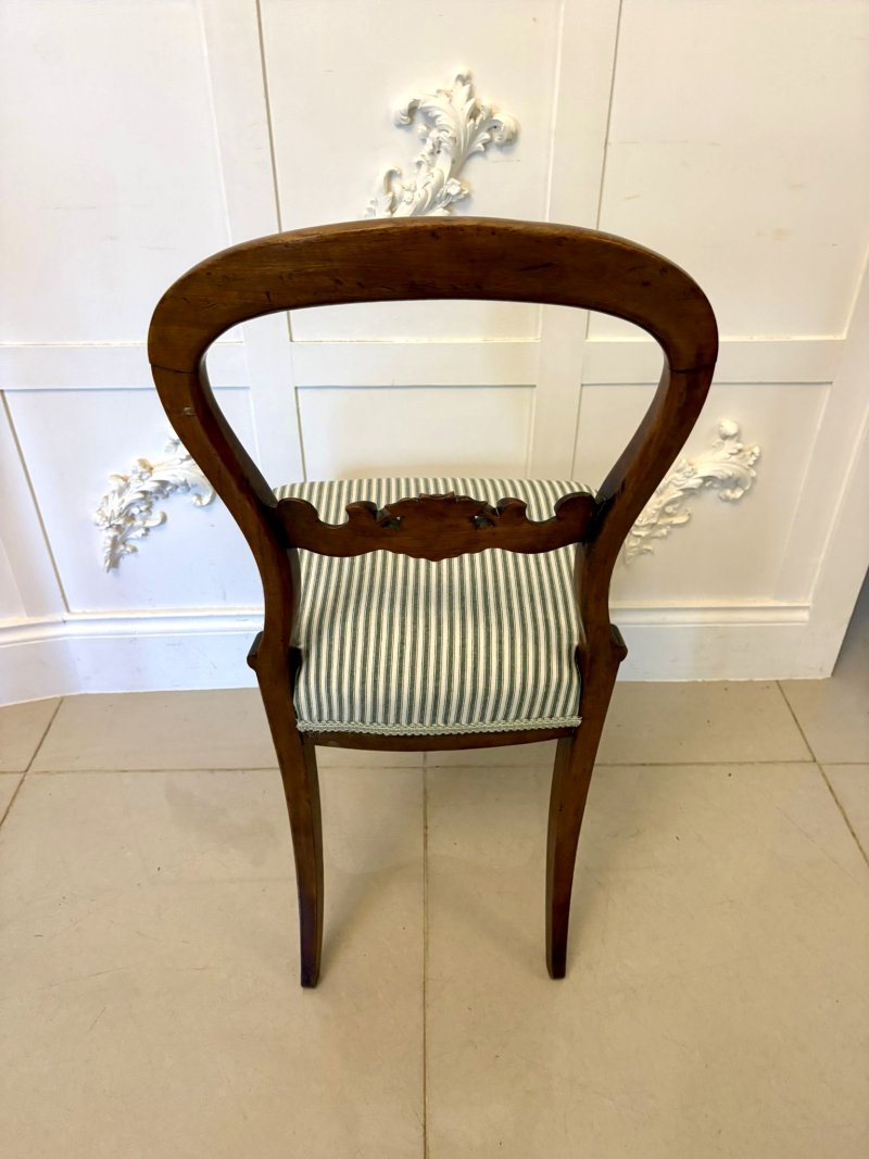 Set of 6 Antique Victorian Quality Carved Mahogany Balloon Back Dining Chairs - Image 6